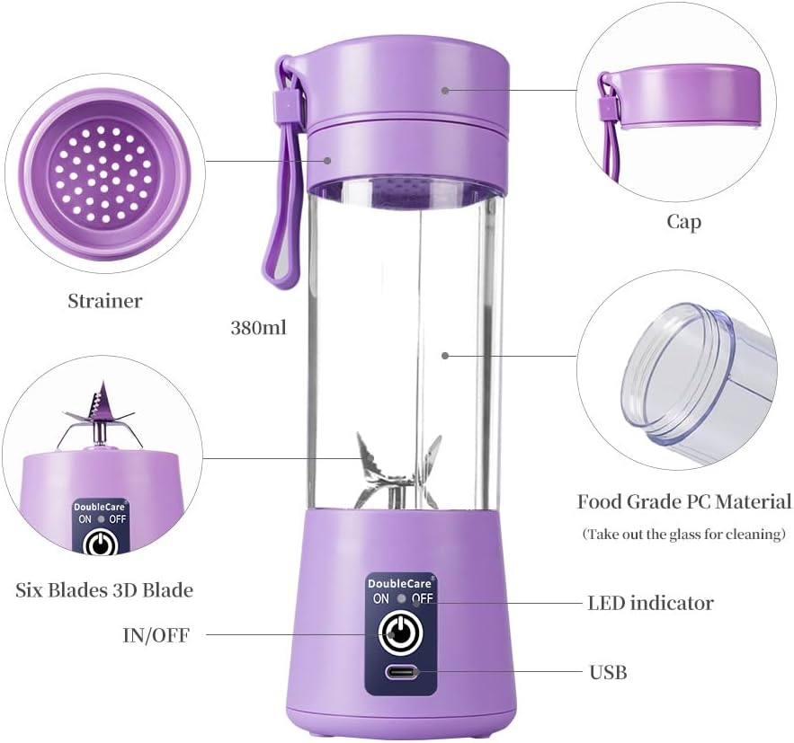 Portable Blender Bottle,Electric USB Juicer Blender