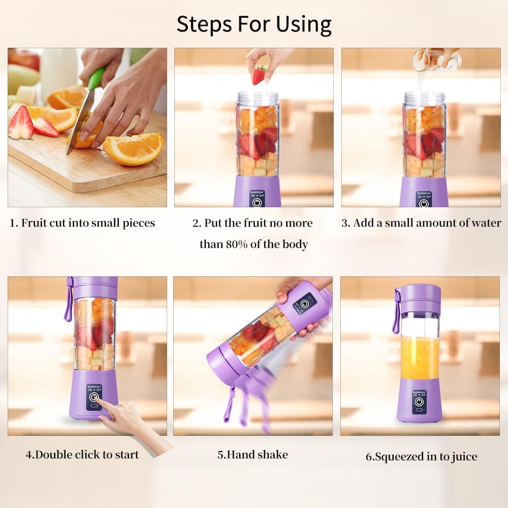 Portable Blender Bottle,Electric USB Juicer Blender