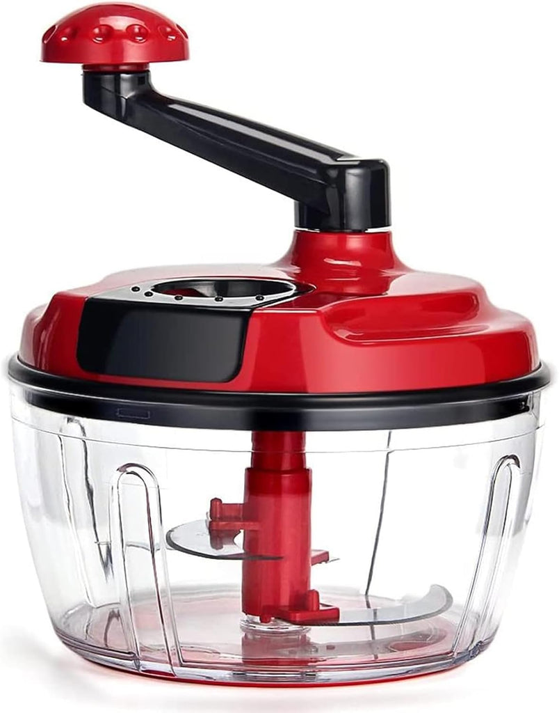 Multi-Functional Manual Food Processor,8 Cup Hand-powered Crank Chopper