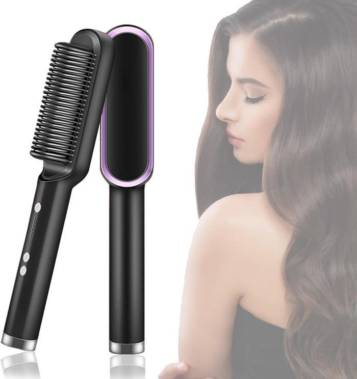 Heat Control Straightener Brush