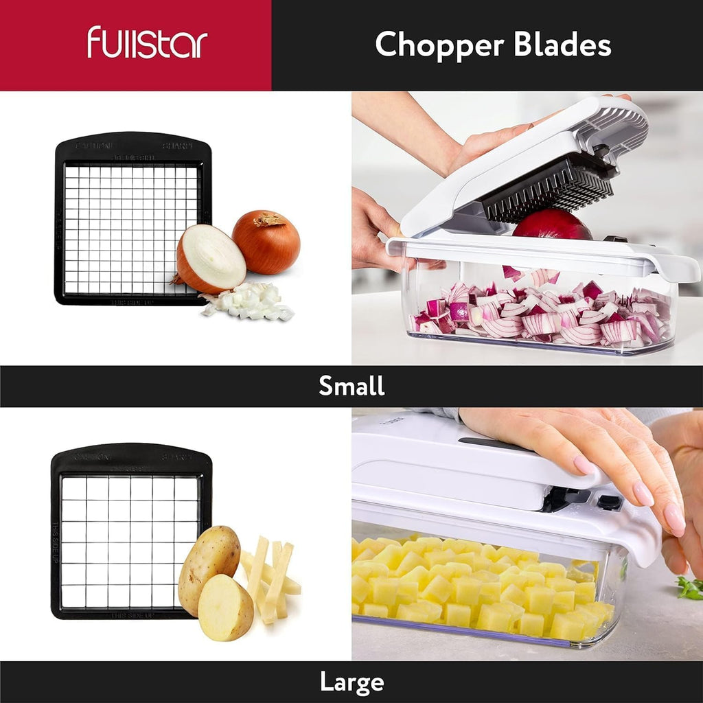 Vegetable Chopper - Food Chopper (4 in 1, White)